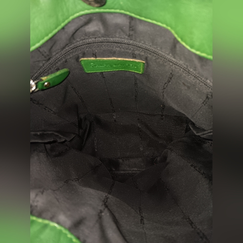Ralph Lauren Vintage Green Leather Bag - Picture 5 of 5